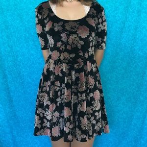 Floral Velvet Dress